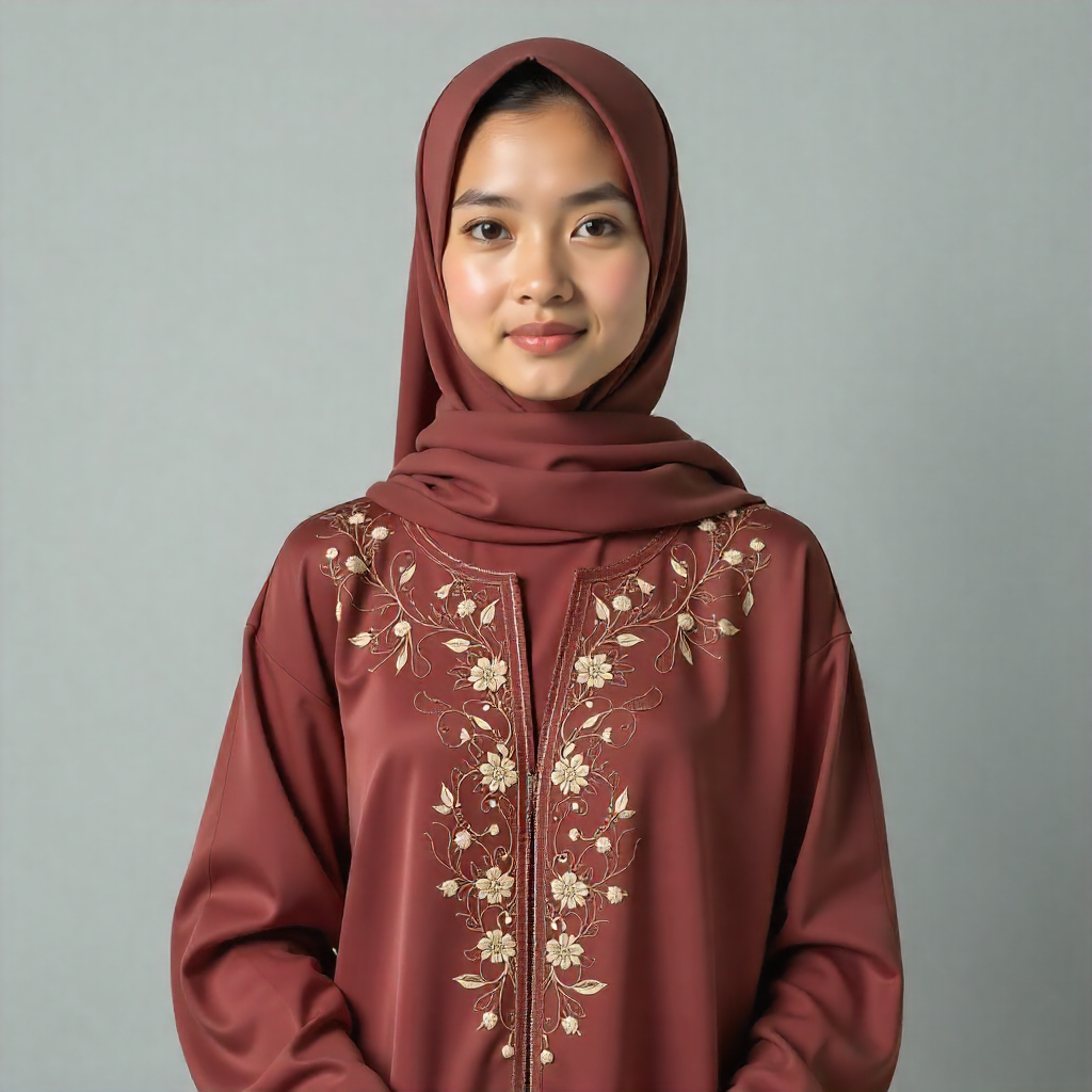 grht4 Muslim Silk Kachi Work Tops One Color Ready Made Two Piece For Girls - Image 1