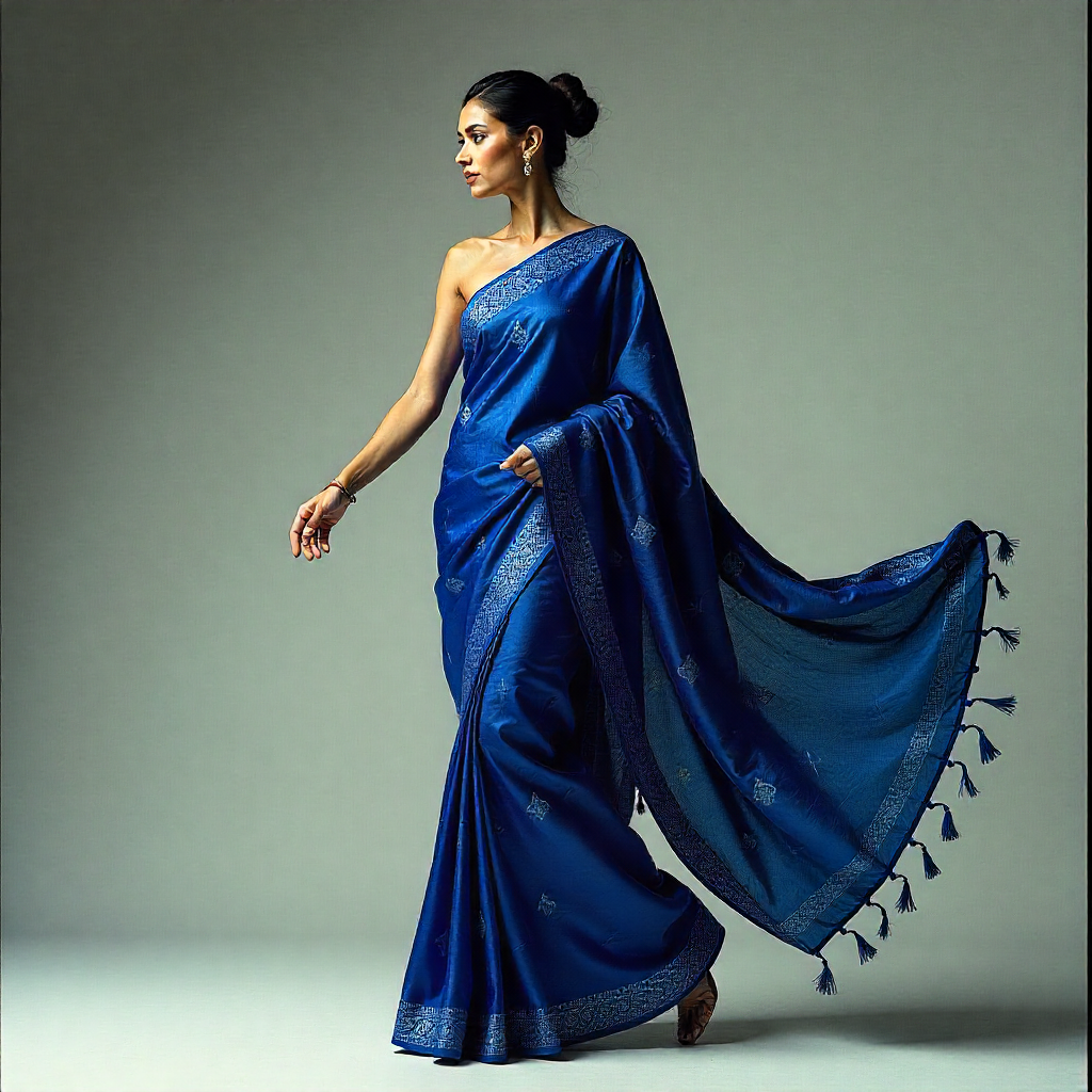 hterhterh Mina Katan Premium Quality Halfsilk Jamdani Saree - Image 1