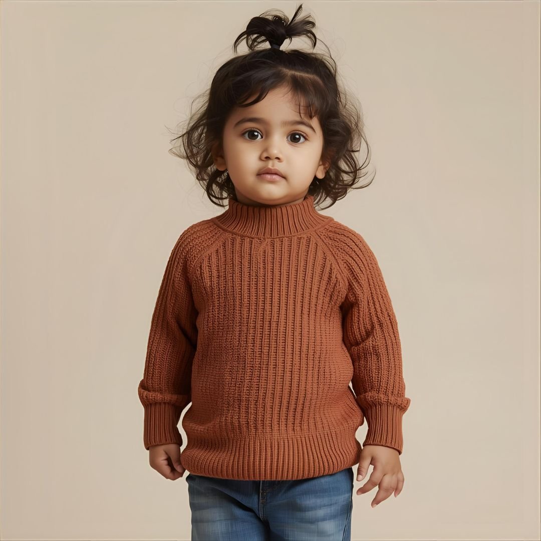 rjgr Fall Winter Toddlers Crew Neck Pullover Sweater - Image 1