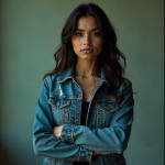 Premium Ladies Denim Jacket with Stylish Sequin Work – Trendy & Comfortable Outerwear