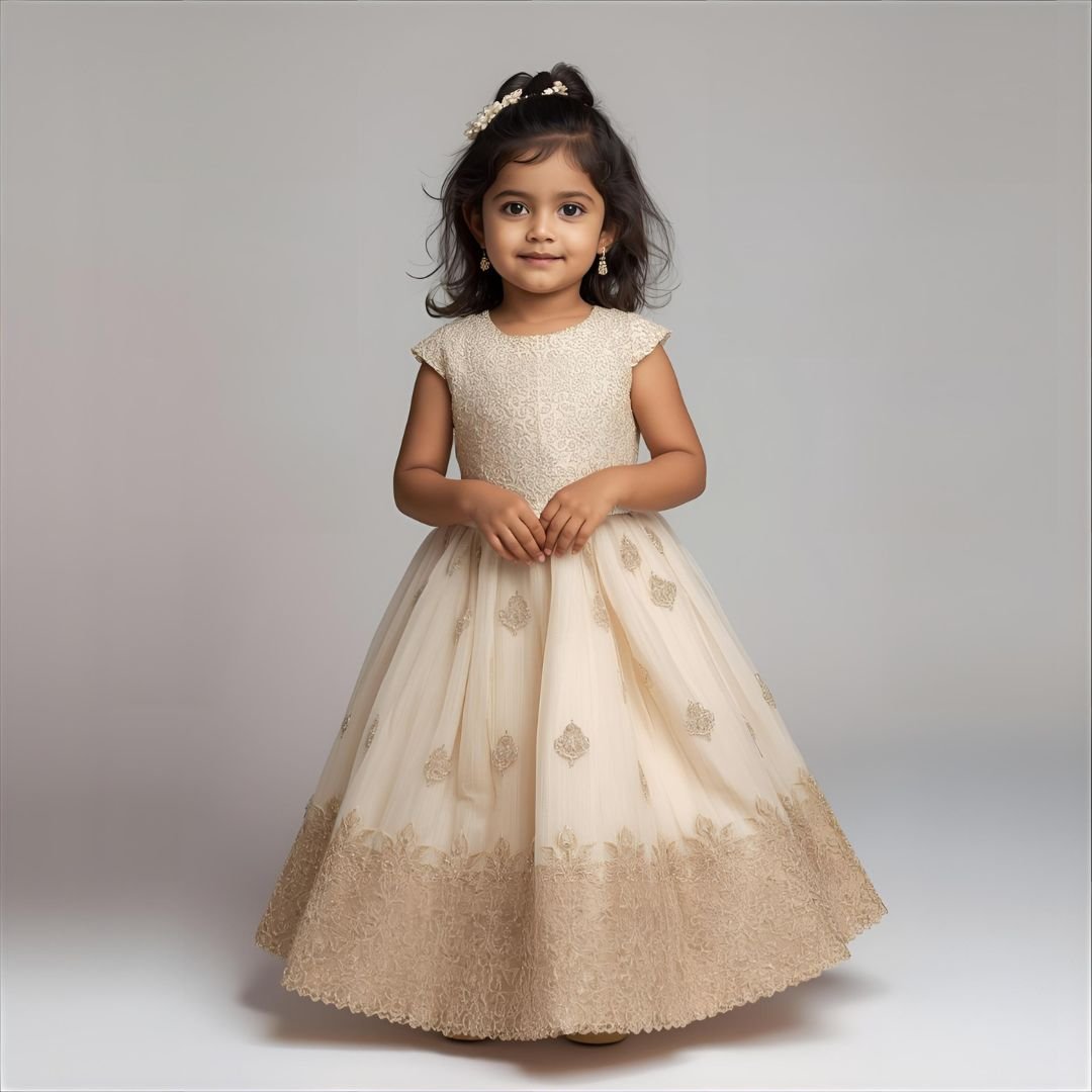 yjyt Girls Qualitiful Fashionable Long Frock - Image 1